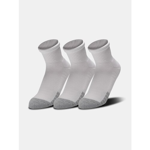 Under Armour Socks UA Heatgear Quarter 3pk-WHT - unisex Slike