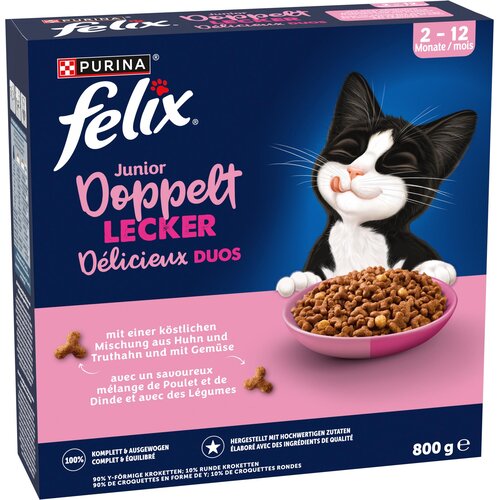 Felix Junior Doppelt lecker piletina i puretina - 800 g Slike