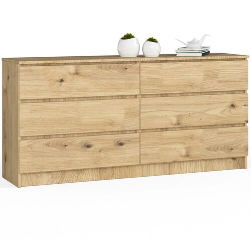 AKORD KOMODA K160 6SZ CLP DĄB ARTISAN, (21703124) Slike