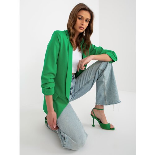 Fashion Hunters Green Women&amp;#039;s Jacket with 3/4 Sleeves by Adely Slike