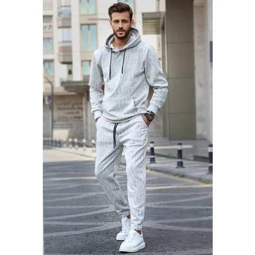 Madmext Sports Sweatsuit Set - Ecru - Relaxed fit