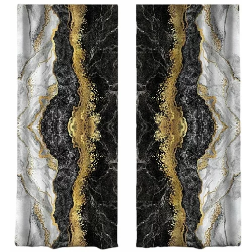 Mila Home Črne/zlate zavese v kompletu 2 ks 140x260 cm – Mila Home