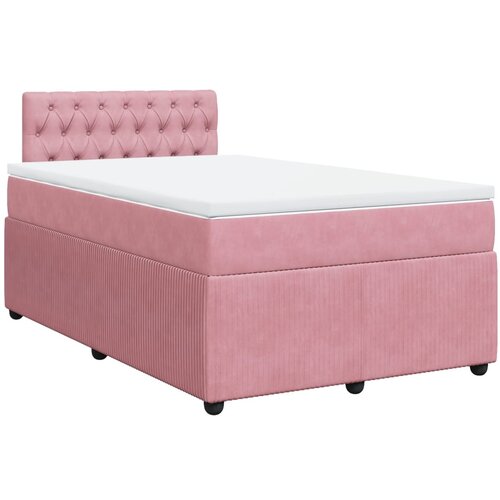 Maison Chic Box spring postelja - Vzmetna postelja z vzmetnico roza 120x190 cm žamet SL5530, (21887195) Cene