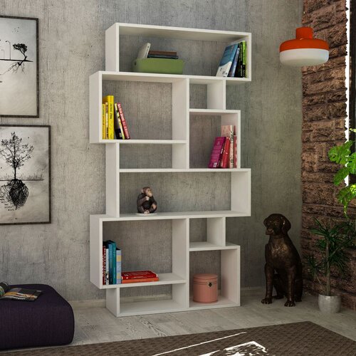 Woody Fashion polica za knjige karmato white Slike