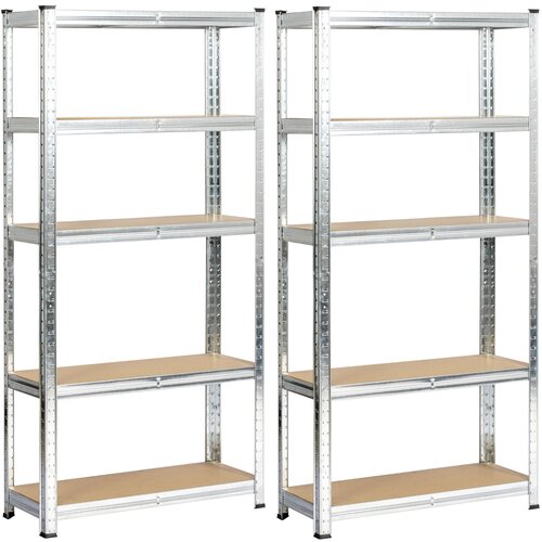 AKORD 2x METAL SHELF 70x30x154 SREBRNA, (21703439) Cene