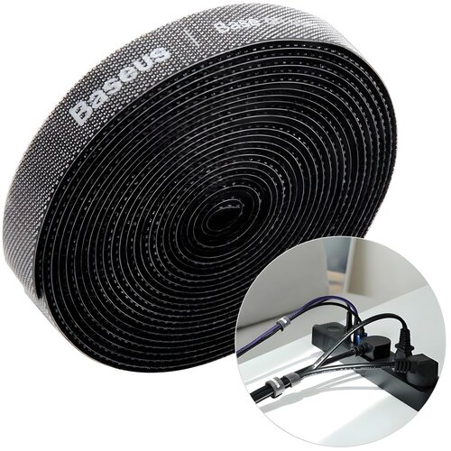 Baseus Rainbow Circle &ndash; organizator kablova na čičak - 3m - Crna KP35185 Cene