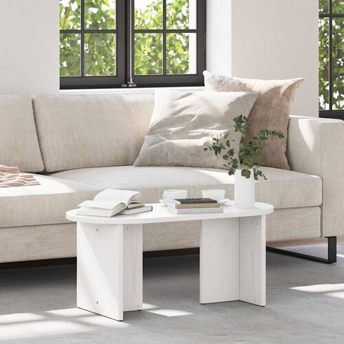  Kava Stol Bijelo 80 x 39,5 x 35 cm Čvrsto borovo drvo Cijene