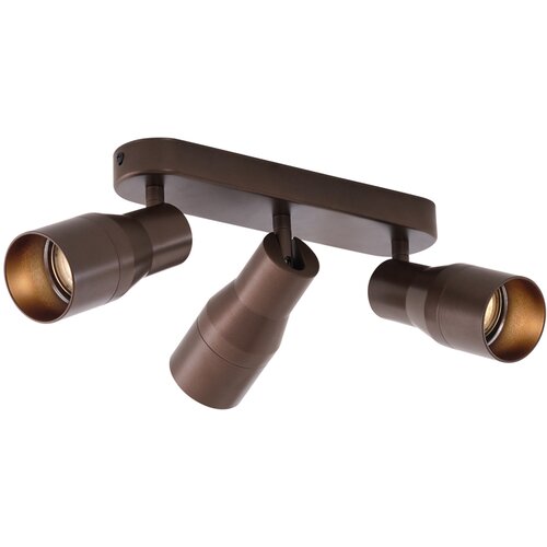 QAZQA Okrogel stropni reflektor temno bronaste barve GU10 50 mm 3-lučni - Stanley Cene