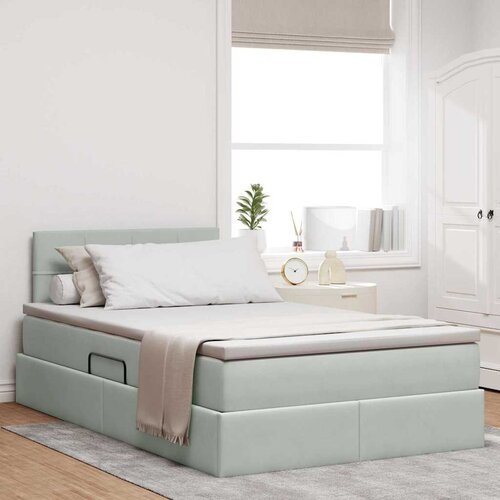 vidaXL Krevet s od storage Svijetlo siva 120 x 200 cm Bar&scaron;un Cijene