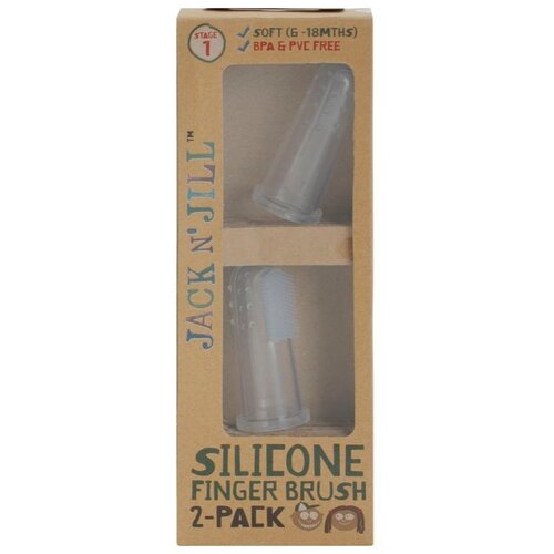 Jack N Jill Silicone otro&amp;scaron;ka zobna &amp;scaron;četka za na prst soft 6 - 18 mesecev 2 kos Slike