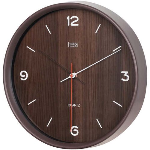 Teesa Zidni sat dekorativni analogni 30cm tamno braon TSA0048DB Slike