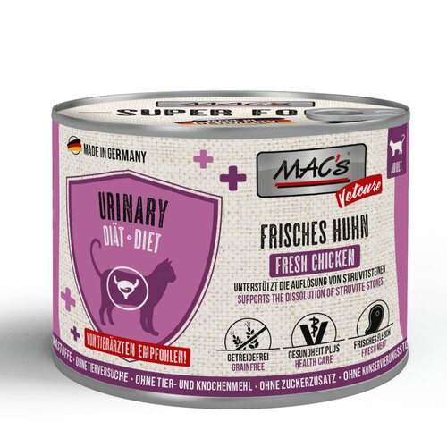  Ekonomično pakiranje MAC's Cat Vetcare Urinary 24 x 200 g - Svježa piletina Cijene