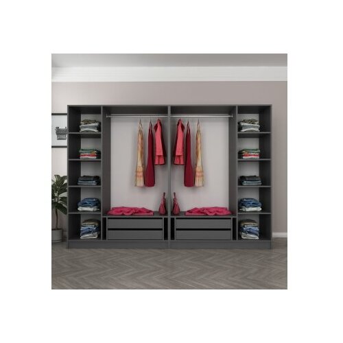 Hanah home Kale 4940 Ormar, 270x190x52cm, Antracit Slike