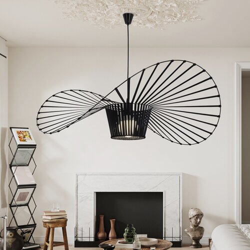 Nettlife viseča svetilka E27 Črna Moderna Diam.120cm Polikarbonat Design Klobuk Max.40W za dnevno sobo jedilnico kuhinjo, brez žarnice, (22122970) Cene