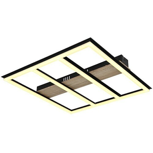 Globo LED stropna svjetiljka Froomy (30 W, D x &amp;Scaron; x V: 45 x 45 x 5,5 cm, Smeđa, Topla bijela) Slike