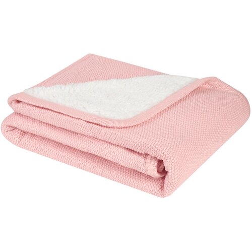  KikkaBoo Pleteno dvostrano baby ćebence sherpa 75x100 Dream Big Pink Cene