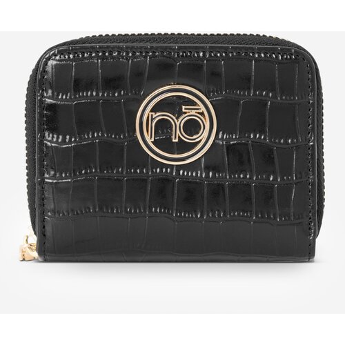 Kesi Women's Wallet Natural Leather Animal Pattern Small Nobo Black Cene