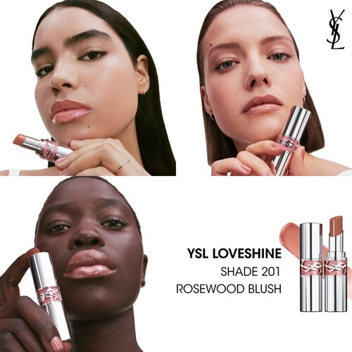 Yves Saint Laurent Loveshine Lip Oil Stick vlažilna sijoča &amp;scaron;minka za ženske 201 Rosewood Blush 3,2 g Slike