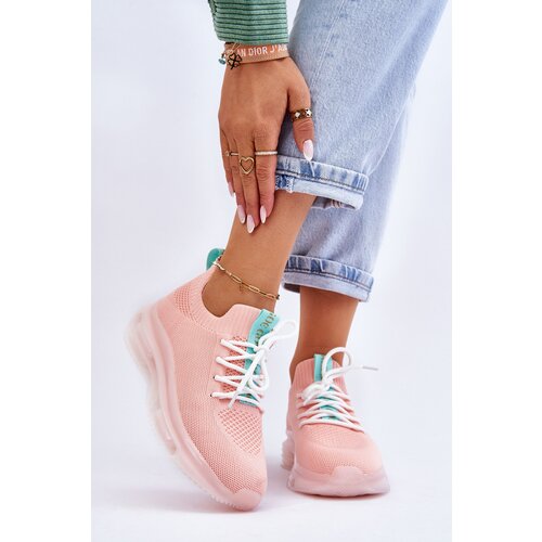 Kesi Women's slip-on sock shoes GOE JJ2N4081 Light pink Slike