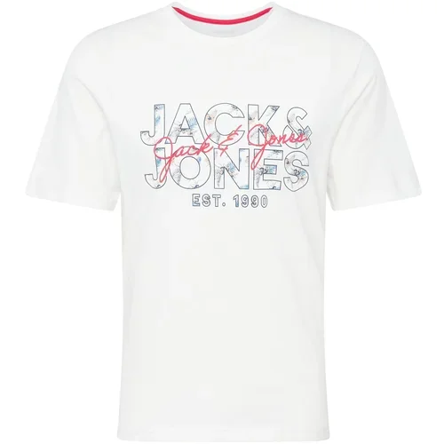 Jack & Jones Majica 'CHILL' morsko plava / svijetloplava / svijetlocrvena / bijela