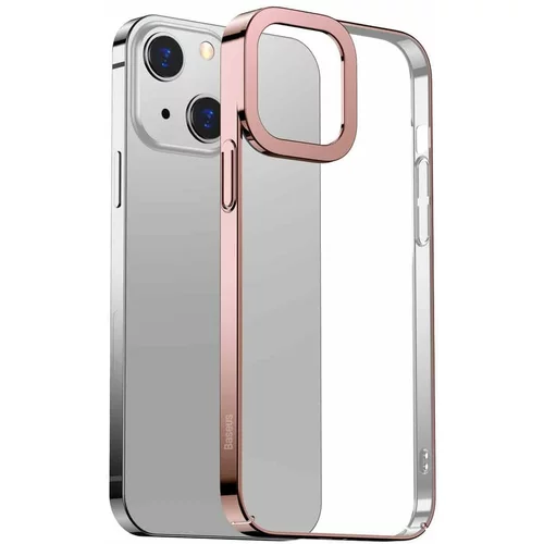 Baseus Glitter Transparent Case za iPhone 13 (roza)