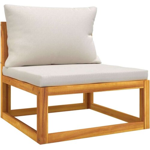  7-dijelna vrtna garnitura od masivnog drva svjetlosivi jastuci Cijene