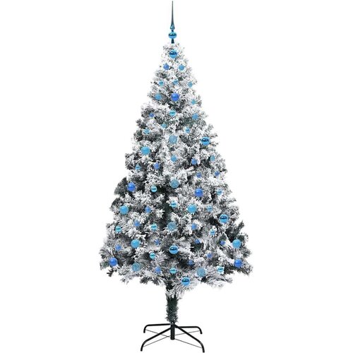 VidaXL Umjetno božićno drvce s 300 LED svjetlima Zelena 210 x 135 cm Slike
