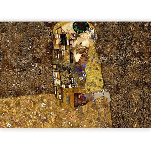  Foto tapeta - Klimt inspiration: Golden Kiss 150x105 Vodootporna Cene