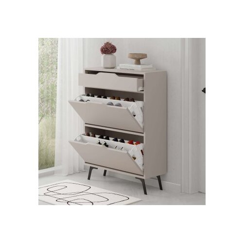Hanah home Stalak za cipele Astat, 81,6x110x29,5 cm, Krem Slike