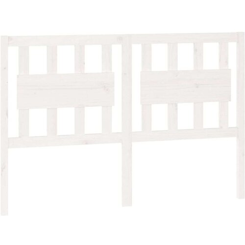  Uzglavlje za krevet bijelo 145 5x4x100 cm od masivne borovine Slike