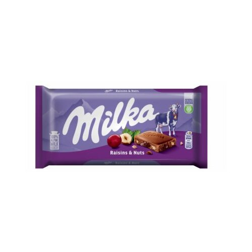 Milka raisins & hazelnuts čokolada 100g Cene