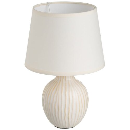 Casa Selección Krem stolna lampa keramička s tekstilnim sjenilom (visina 28 cm) – Cijene