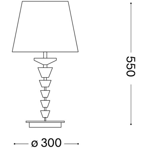 Ideal Lux - Kristalna stona lampa PEGASO 1xE27/60W/230V sjajni hrom Slike