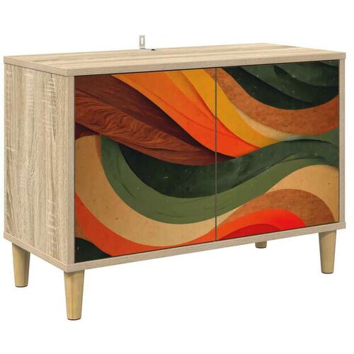 vidaXL TV ormar BONN 69 x 33 x 50 cm Sonoma Konstruirano drvo - Retro valni uzorak Cijene
