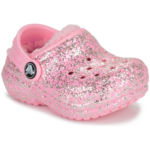 Crocs Cokli Classic Lined Glitter Clog T Rožnata Slike