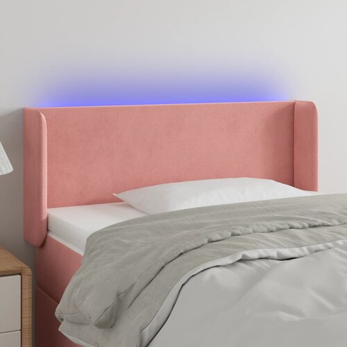  LED uzglavlje ružičasto 93x16x78/88 cm baršunasto Cene