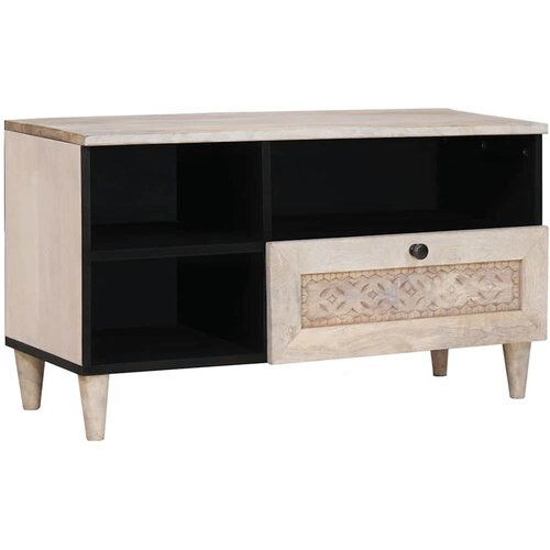 TV ormar Bjeli izbijeljeni 80 x 33 x 46 cm Čvrsto drvo manga Cijene