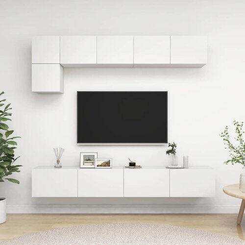 5-dijelni set TV ormarića bijeli od konstruiranog drva Cijene