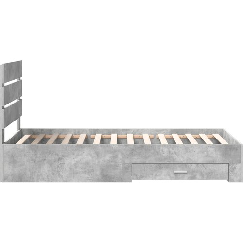  Krevetna konstrukcija s ladicama Betonski sivi 90 x 200 cm Siva 203 x 93 x 100 cm Slike