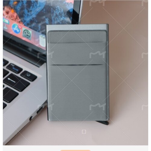 INF Elegantno držalo za kartice 2-v-1 iz aluminijeve zlitine in likre Grey, (22110505) Cene