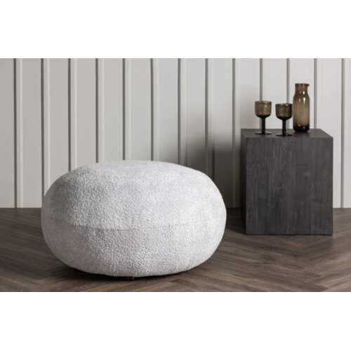 Venture Home puf Bologna 74 × 40 × 74 cm, svijetlosiva Cene