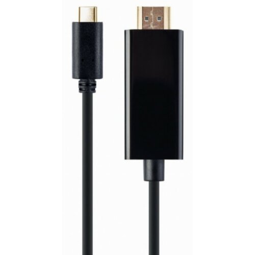 Gembird A-CM-HDMIM-01 USB-C male to HDMI-male adapter, 4K 30Hz, 2 m, black Slike
