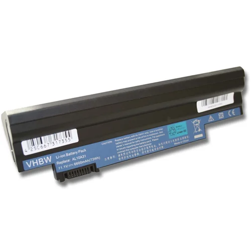 VHBW Baterija za Acer Aspire One 522 / 722 / D255 / D255E / D257, crna, 6600 mAh