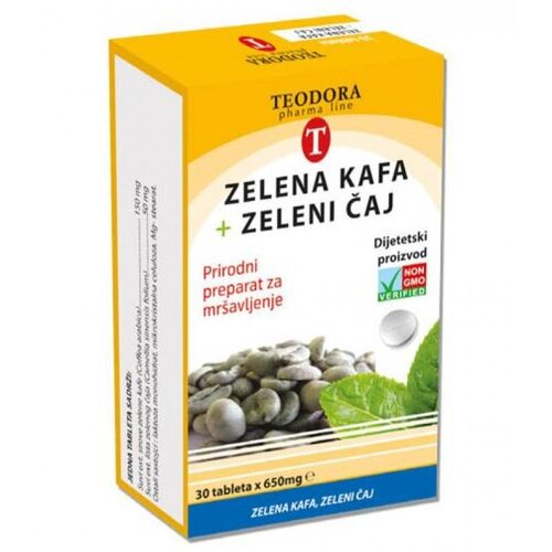 Vitalon Zelena kafa+zeleni čaj, 30 tableta Slike