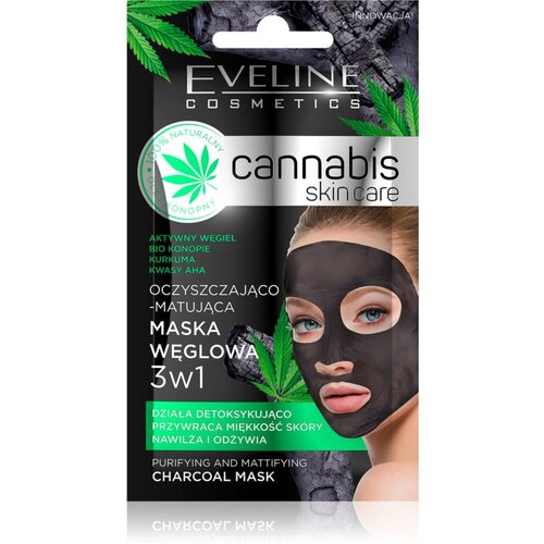 Eveline Cosmetics Cannabis maska od gline za čišćenje lica 7 ml Cijene