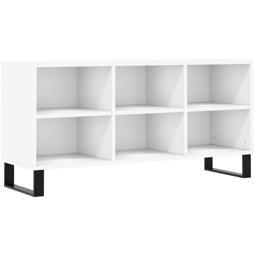 Maison Chic TV omarica - TV stojalo - Televizijska omarica bela 103,5x30x50 cm inženirski les, (21701078) Slike
