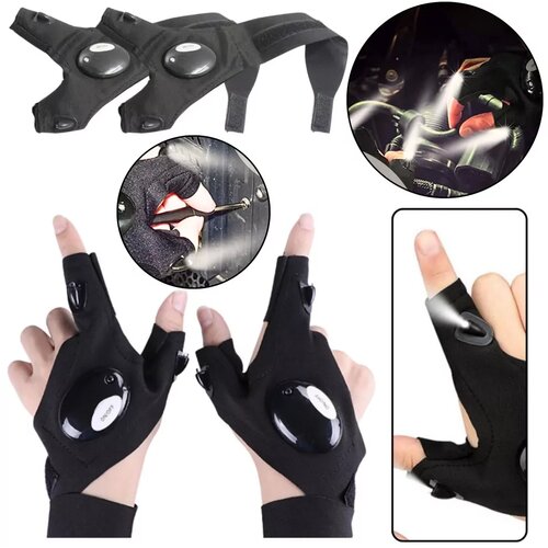 Lean Toys Večnamenske LED rokavice Light Finger Flashlights Universal Slike