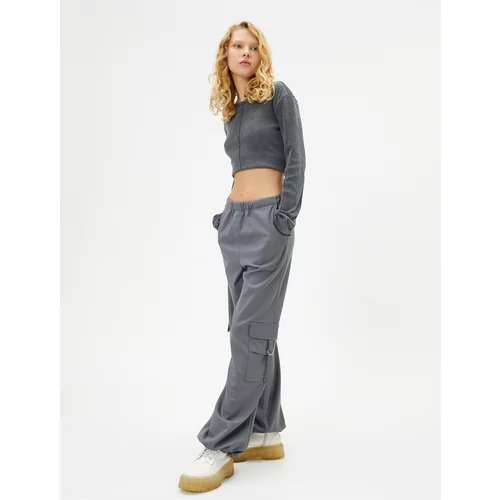 Koton Jogger Cargo Pants Elastic Normal Waist Pocket Comfortable Fit
