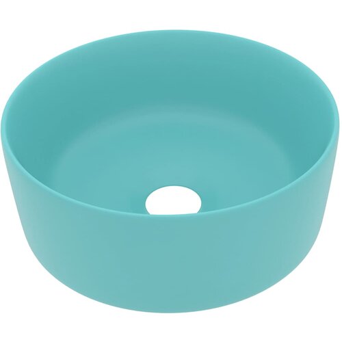 Maison Chic Razkošen Umivalnik - Kopalna umivalnik - Lavabo okrogel mat svetlo zelen 40x15 cm keramičen, (21684609) Cene