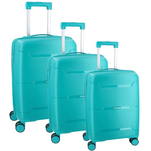 Empire London, kofer, set 3 komada, PP, zelena Slike